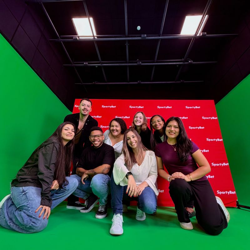 The SportyBet team at a studio shoot